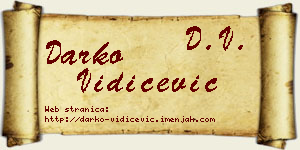 Darko Vidičević vizit kartica